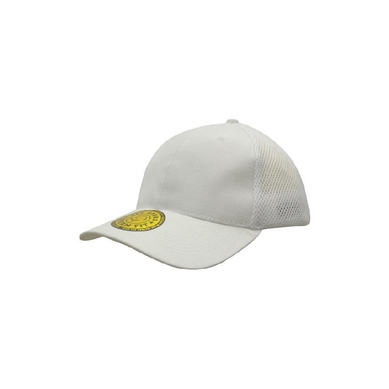 White fitted cap