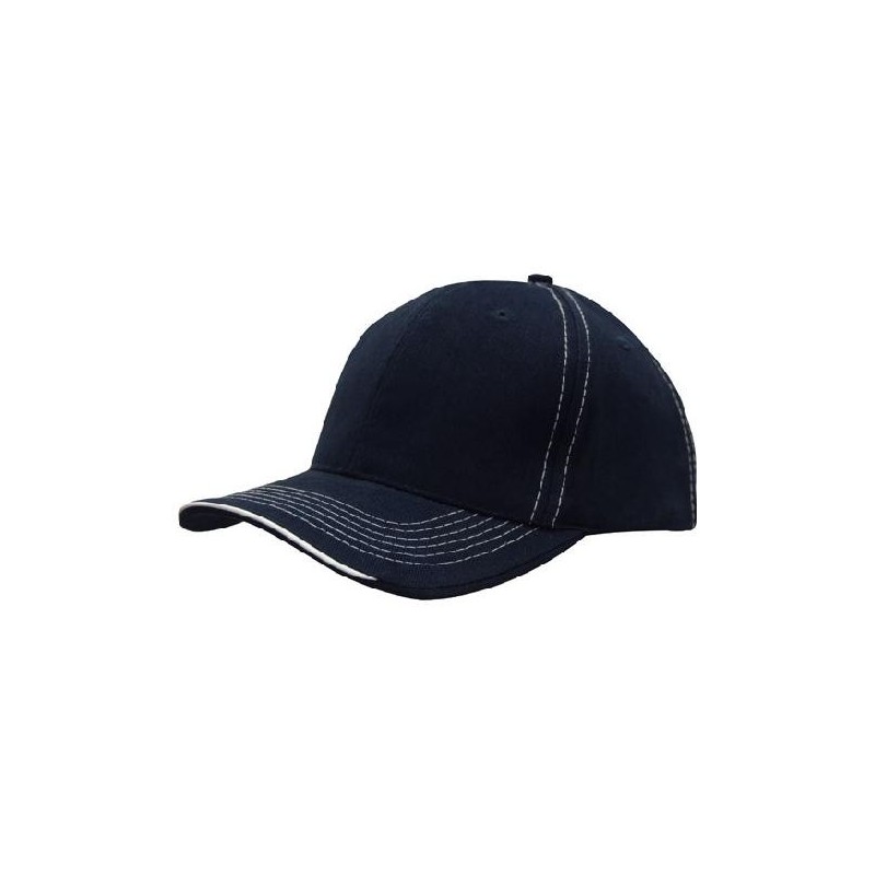 Navy cap with white accents