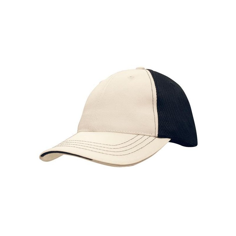 Navy trucker cap with white accents