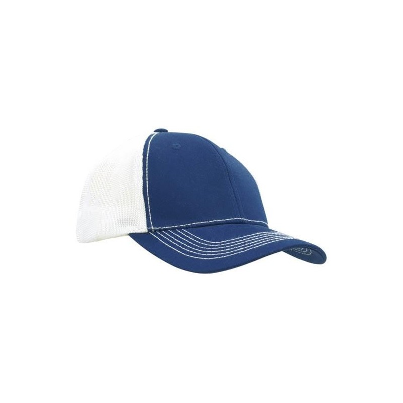 Blue cap with white details