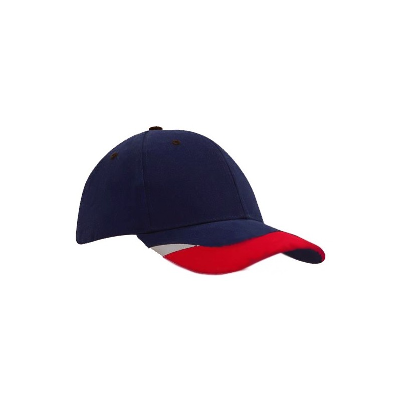 Navy cap with red details - mod. 4125