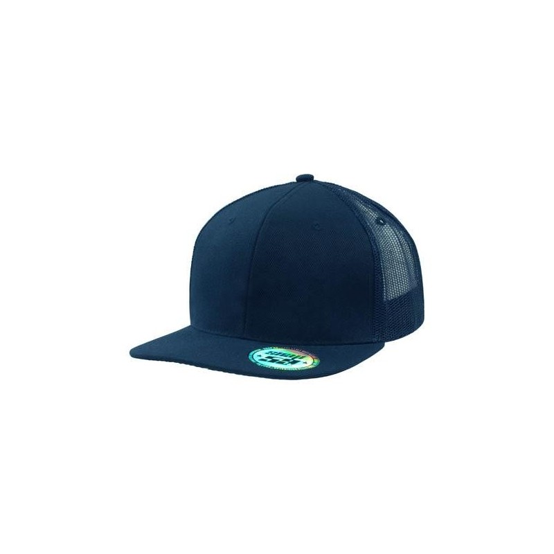 Navy flat peak cap