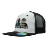 Flat peak cap with embroidery
