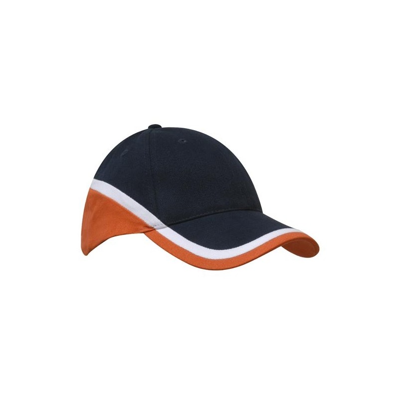 Cap 4026 in navy with orange details
