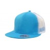 Cyan flat peak trucker cap