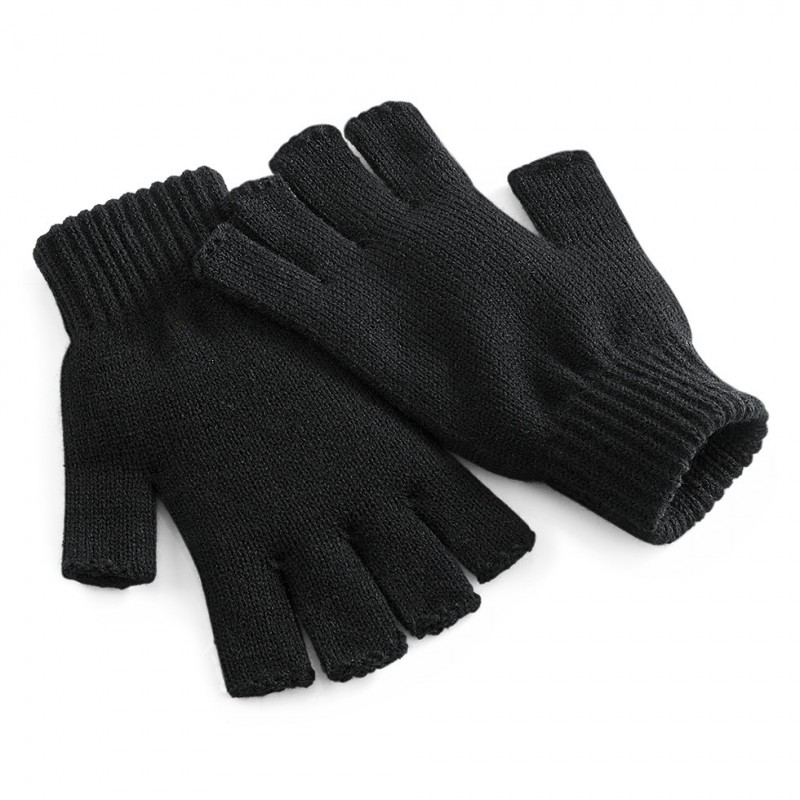 Fingerless gloves - B491 - Black