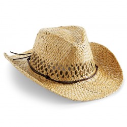 Straw cowboy hat - B735 - Natural