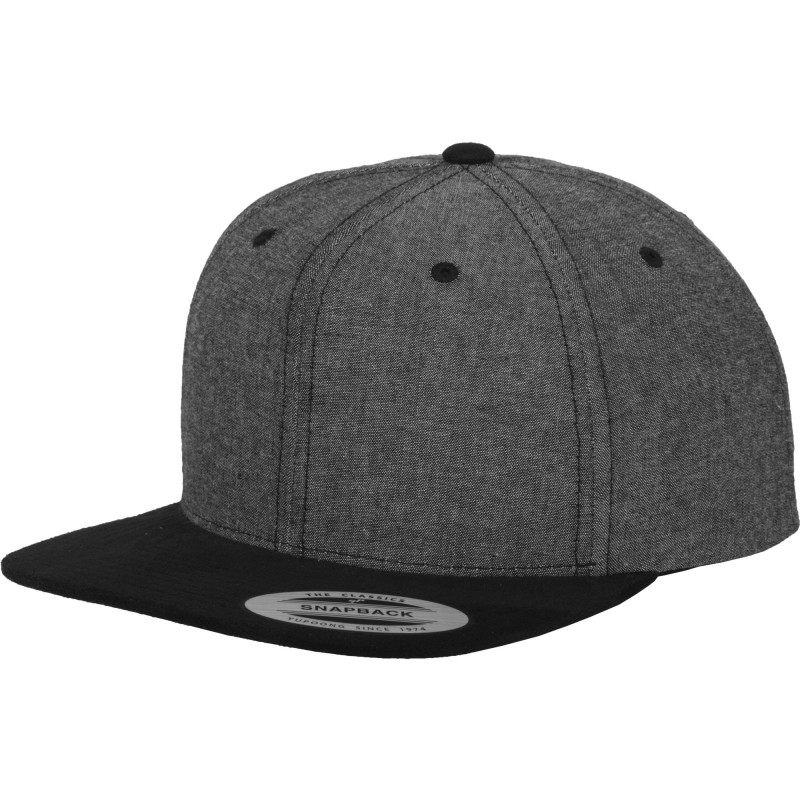 Chambray-Suede cap - 6089CH - Black