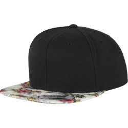 Floral cap - 6089F - Black
