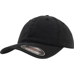 Garment Washed Cotton Dad Hat - 6997 - Black