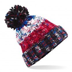 Corkscrew Pom Pom Beanie - B486 - black jacks