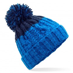 Winter hat - mod. B437 azure blue / oxford navy