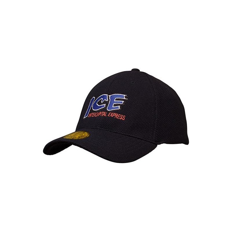 Fitted cap with crown embroidery