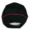 Black cap with red accents