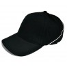 Black cap with white accents