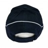 Navy cap with white accents