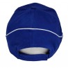 Blue cap with white accents