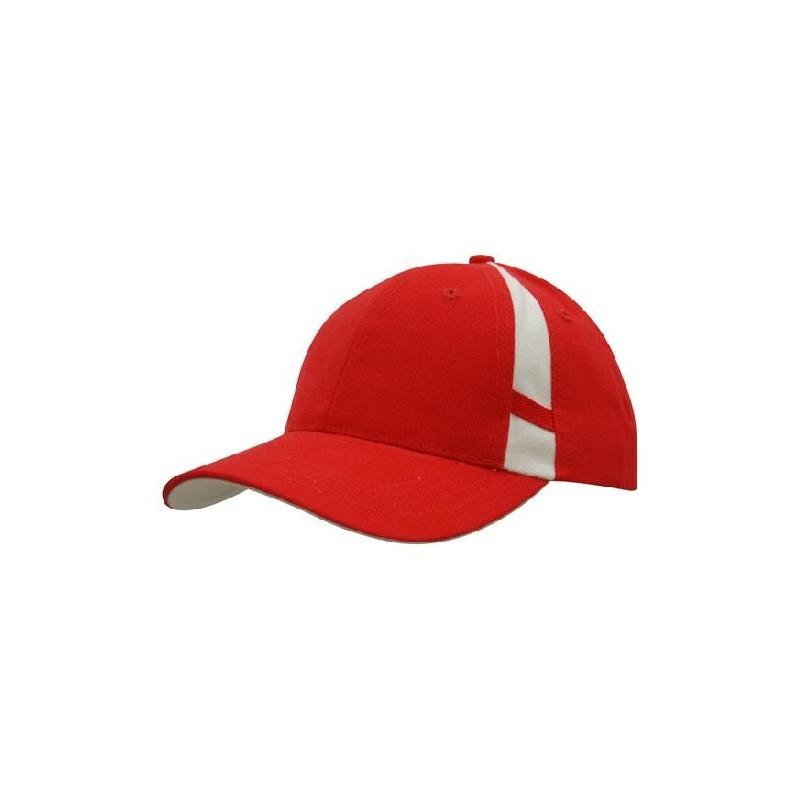 Red cap with white details