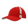 Red cap with white details