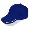 Blue cap with white accents